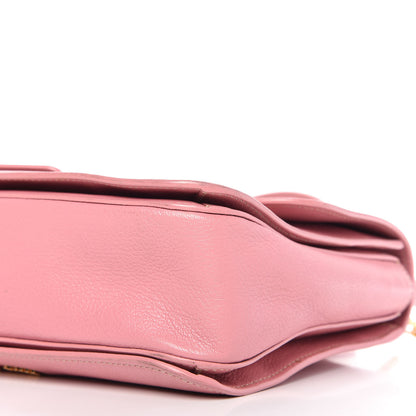 Miu Miu Goatskin Madras Shoulder Bag Rosa 7 of 12