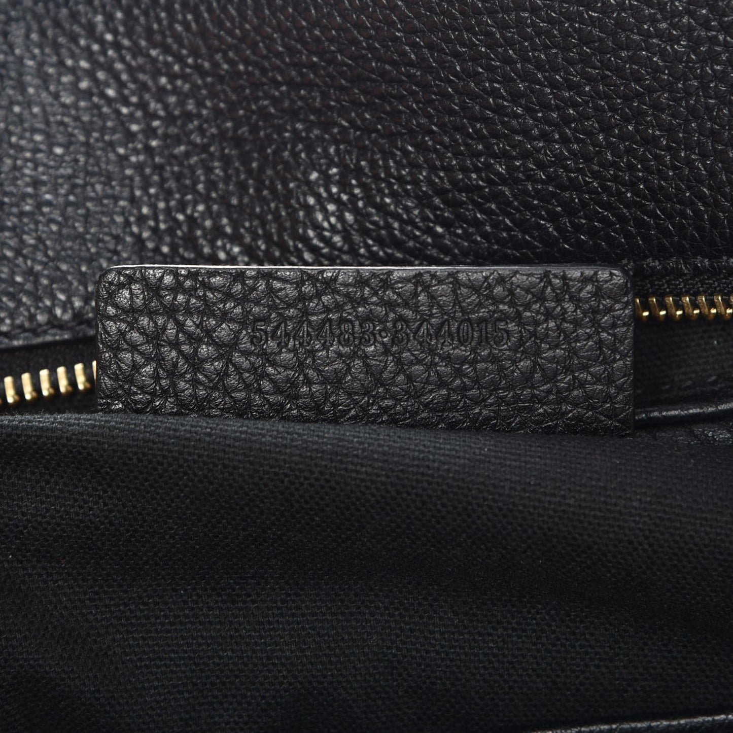 Pebbled Calfskin Small Skull Padlock Zip Around Tote Black