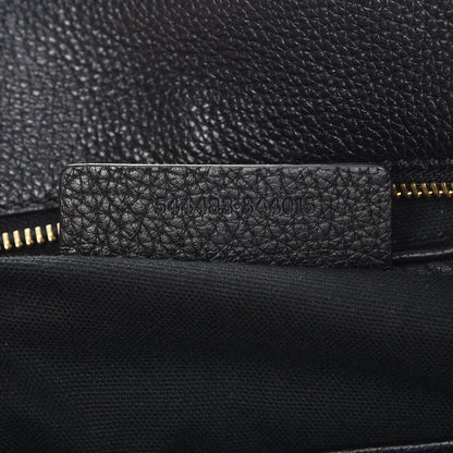 Alexander McQueen Pebbled Calfskin Small Skull Padlock Zip Around Tote Black 8 of 8