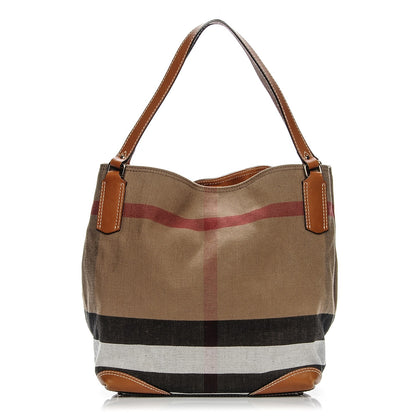 Burberry Canvas Mega Check Medium Maidstone Saddle Brown 1 of 10