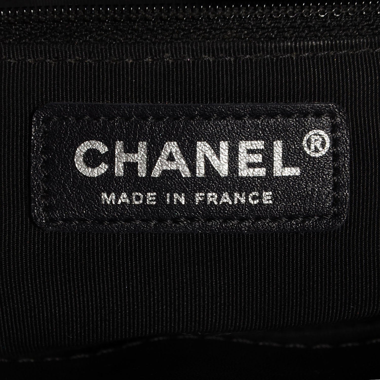 Chanel Lambskin Surpique Chevron Small Tote Black 6 of 7