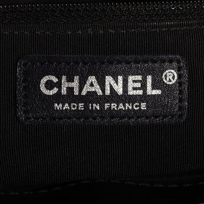 Chanel Lambskin Surpique Chevron Small Tote Black 6 of 7