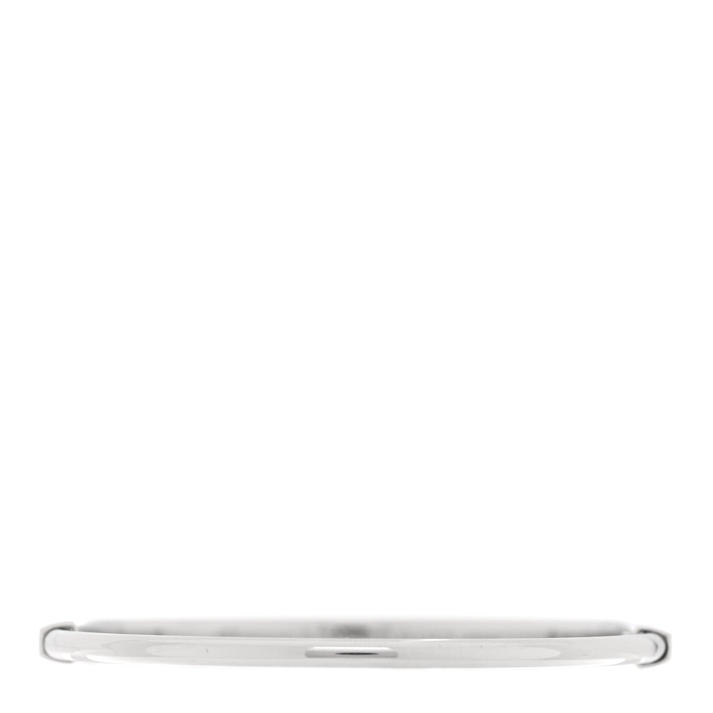 18K White Gold Lock Narrow Bangle Bracelet