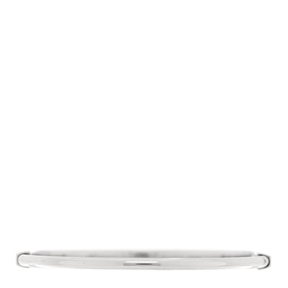 Tiffany 18K White Gold Lock Narrow Bangle Bracelet 4 of 5