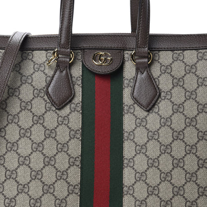 Gucci GG Supreme Monogram Web Medium Ophidia Tote Bag Brown 10 of 10