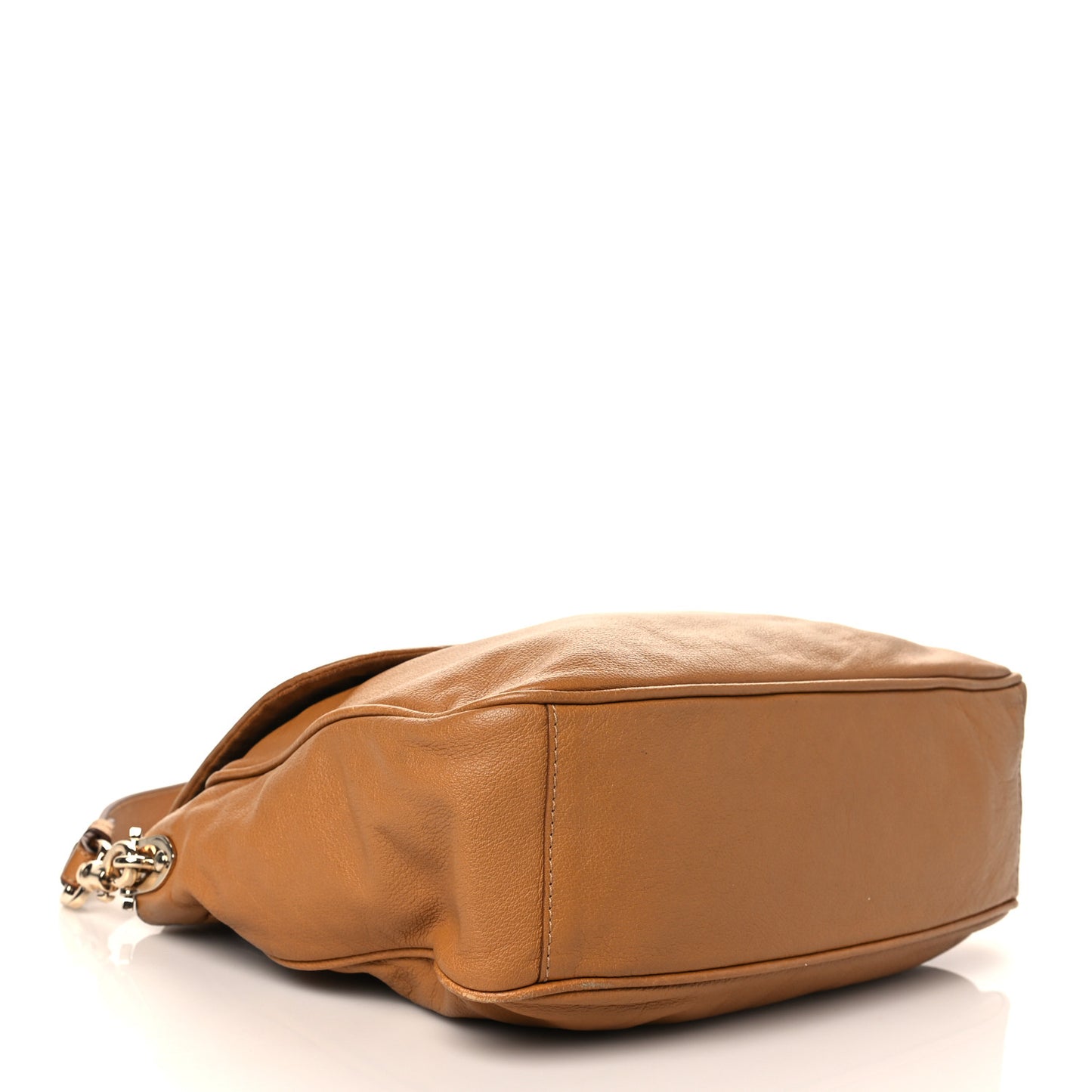 Soft Small Grain Evelina Satchel Oak