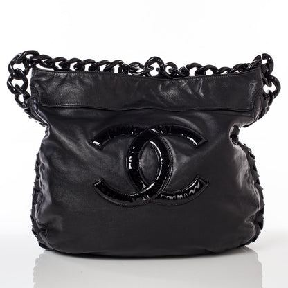 Chanel Leather Modern Chain Shoulder Bag Black 1 of 9