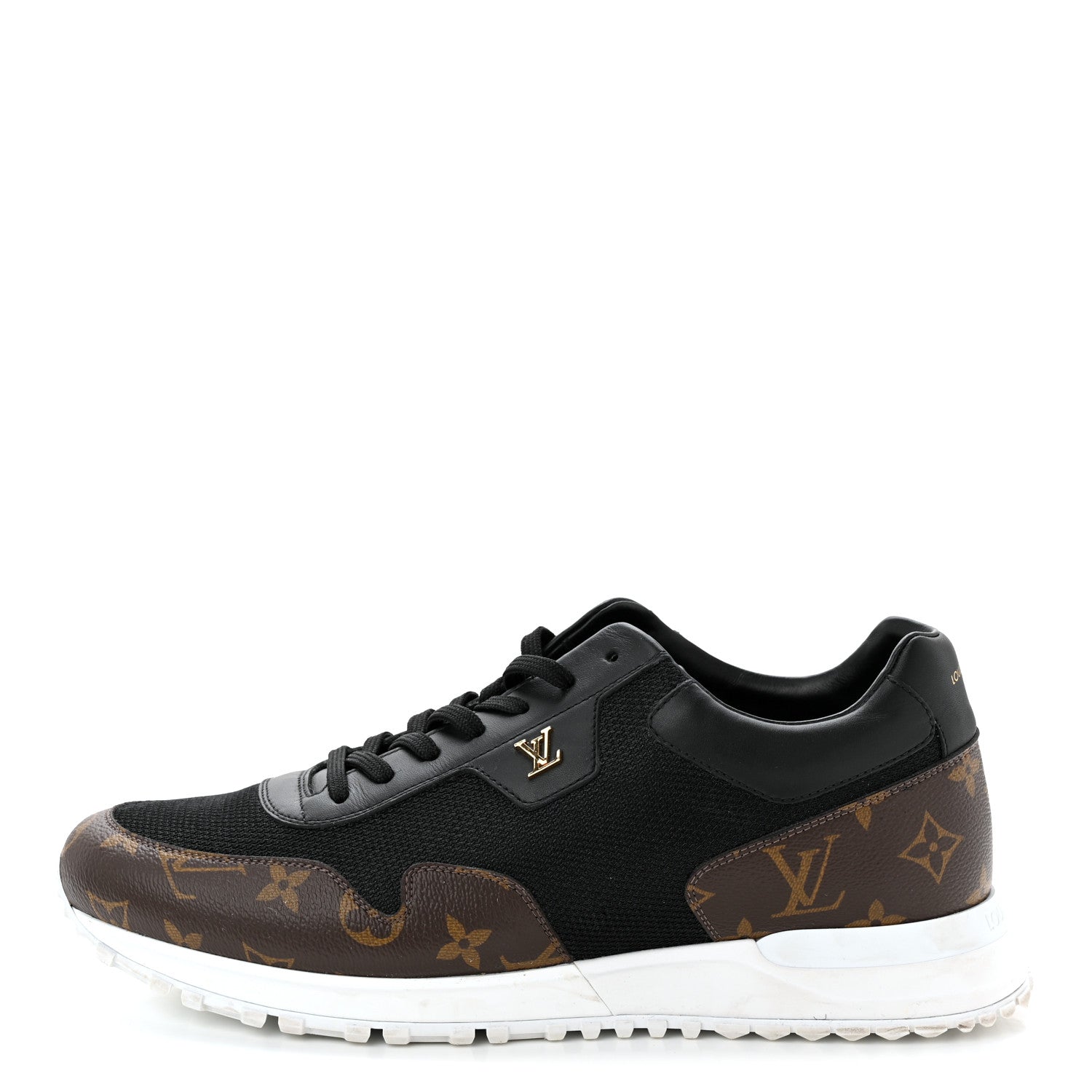 Louis Vuitton Monogram Mens Run Away Sneakers 9 Black 1 of 10