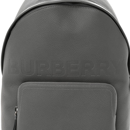 Burberry Calfskin Logo Embossed Backpack Charcoal Grey 9 of 12