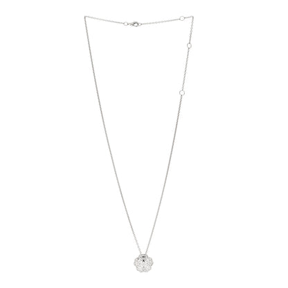 Chanel 18K White Gold Diamond Bouton de Camelia Pendant Necklace 2 of 5