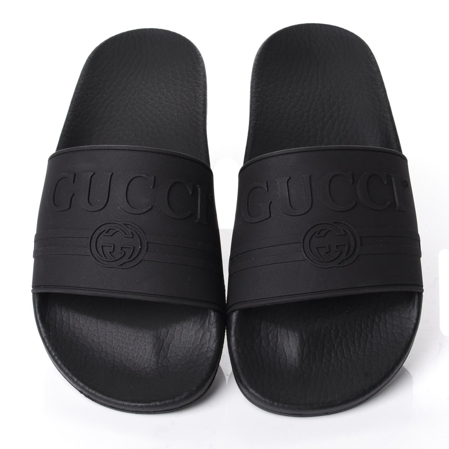 Rubber Womens Logo Slide Sandals 37 Black