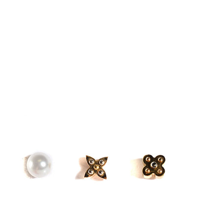 Louis Vuitton Pearl Charmy Earrings Set Gold 1 of 8