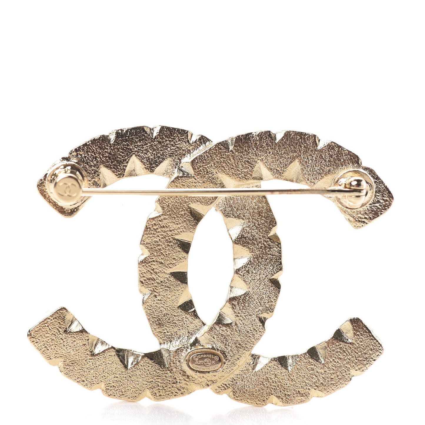 Pearl Crystal CC Brooch Black Gold