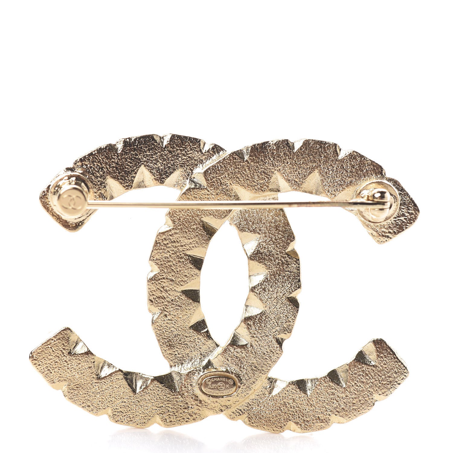 Chanel Pearl Crystal CC Brooch Black Gold 3 of 4