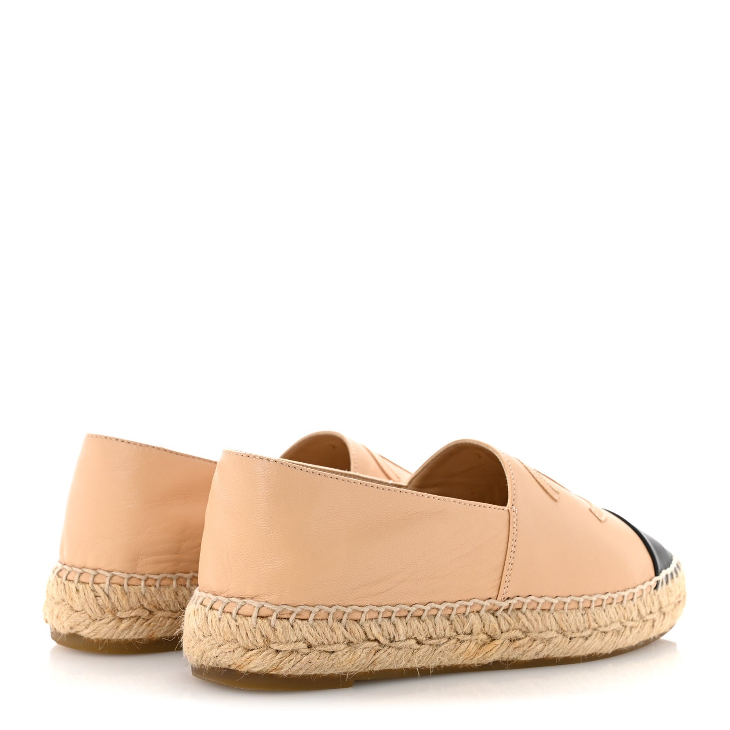 Lambskin CC Espadrilles 36 Beige Black