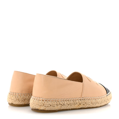Chanel Lambskin CC Espadrilles 36 Beige Black 5 of 11