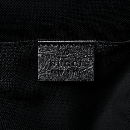 Gucci Fluffy Calfskin Mesh Nylon Medium Morpheus Double Buckle Backpack Black 5 of 14