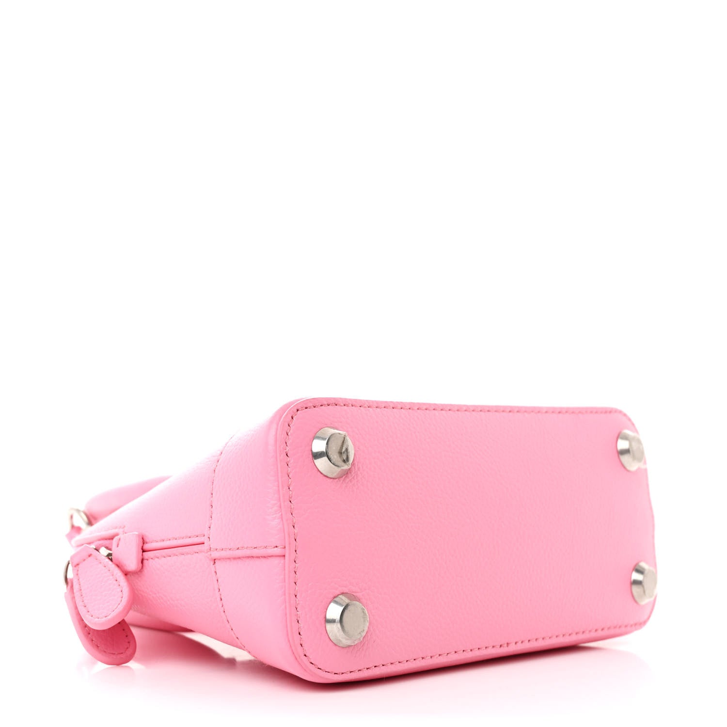 Balenciaga Signature Grained Calfskin Logo XXS Ville Top Handle Bag Rose Bubblegum Black 4 of 13