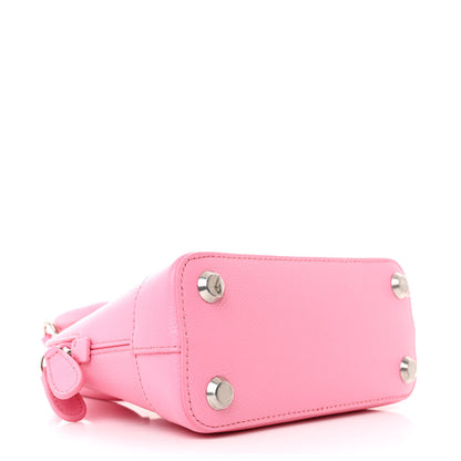 Balenciaga Signature Grained Calfskin Logo XXS Ville Top Handle Bag Rose Bubblegum Black 4 of 13