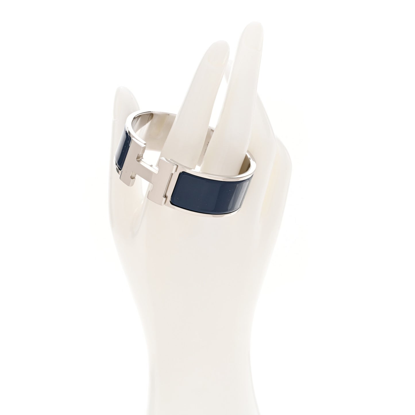 Enamel Wide Clic Clac H Bracelet PM Bleu Biarritz