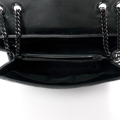 Saint Laurent Calfskin Y Quilted Monogram Monochrome Medium Loulou Chain Satchel Black 5 of 12