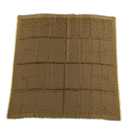 Louis Vuitton Silk Lurex Wool Monogram Shine Shawl Brown 1 of 4