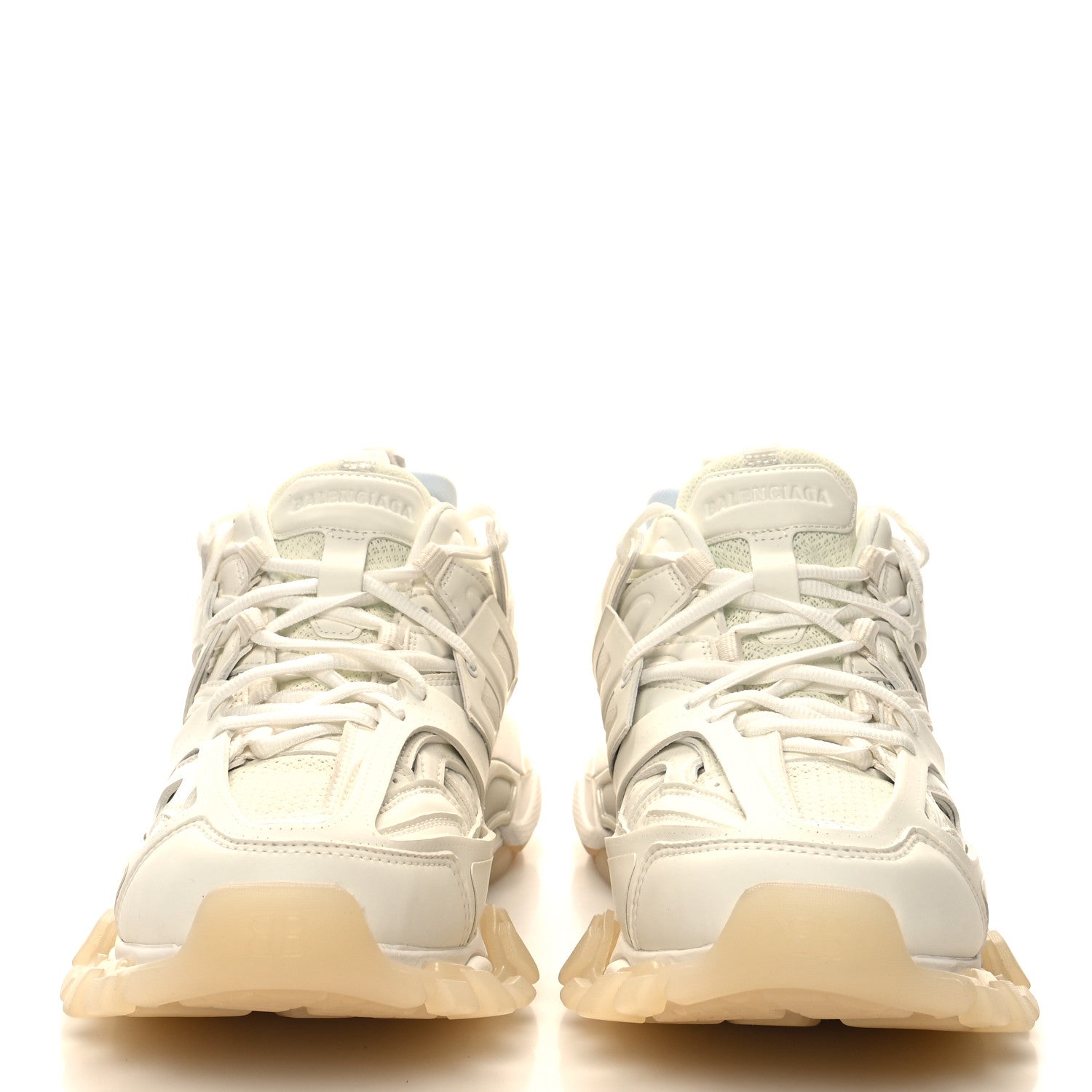 Balenciaga Mesh Nubuck Effect Fabric Glow in the Dark Mens Sneakers 41 White 2 of 7