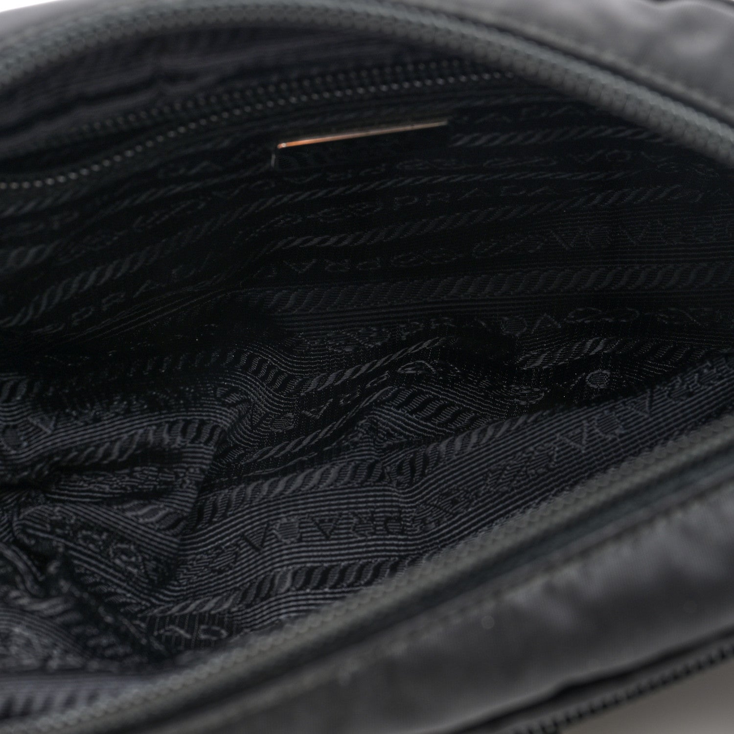 Prada Re-Nylon Saffiano Pouch Wristlet Black 5 of 6