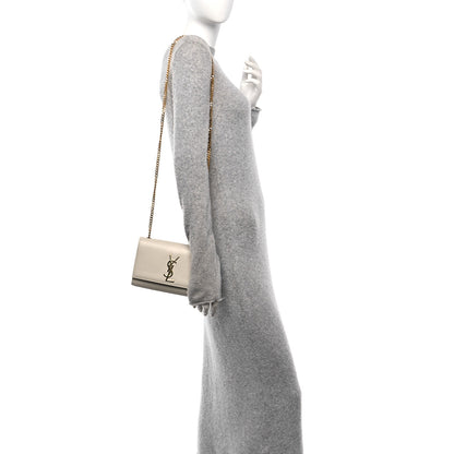 Saint Laurent Grain De Poudre Small Classic Monogram Kate Satchel Crema Soft 2 of 9