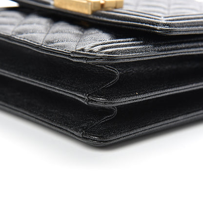 Chanel Caviar Quilted North South Boy Flap Black 9 of 11