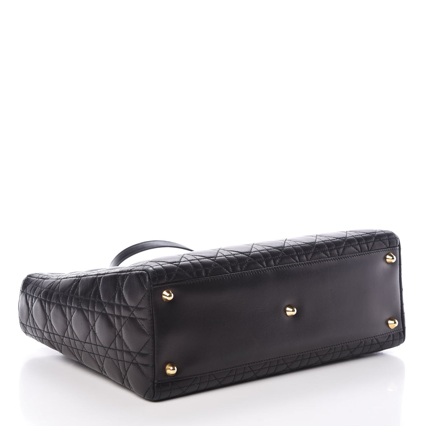 Lambskin Cannage Large Lady Dior Black