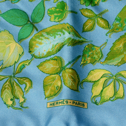 Hermes Silk Tourbillons Pocket Square Scarf Bleu 3 of 5