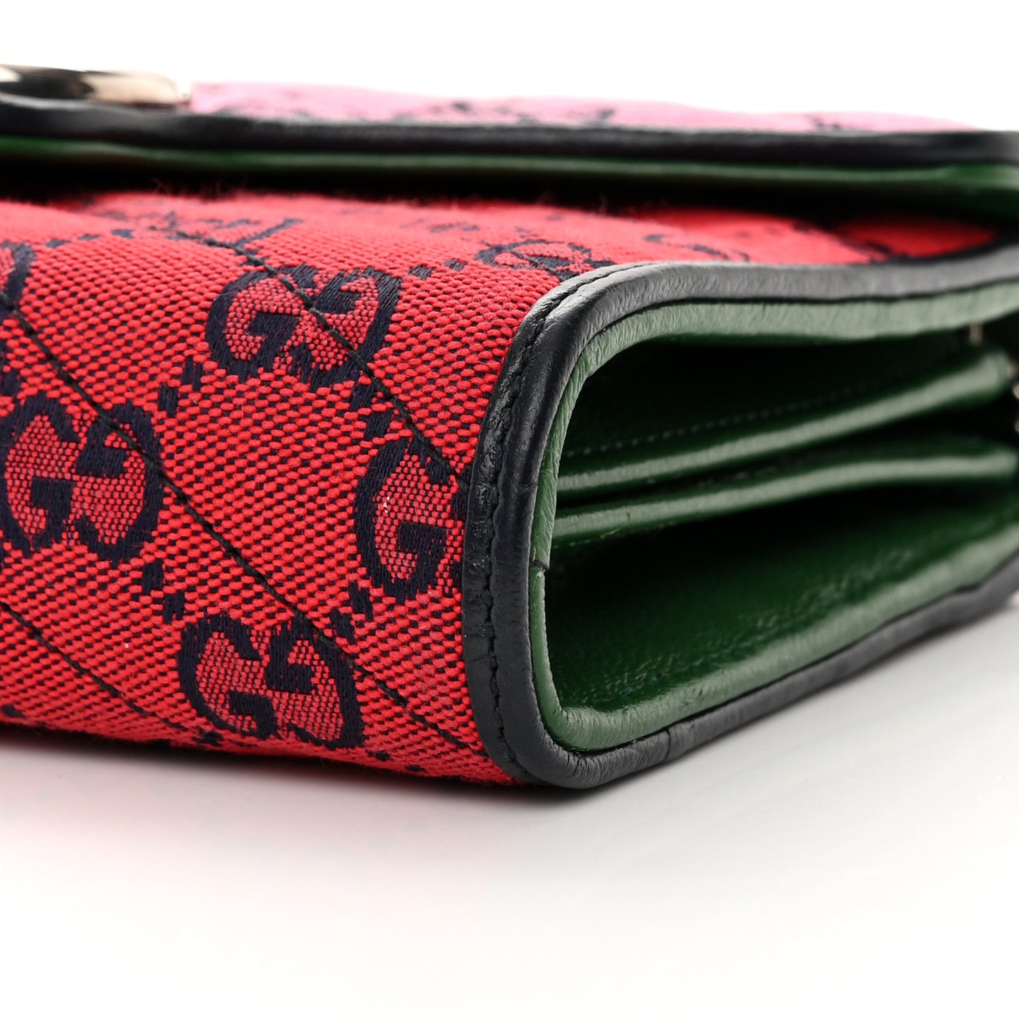 Monogram Multicolor Matelasse Diagonal GG Marmont Chain Wallet Red Blue Pink Green
