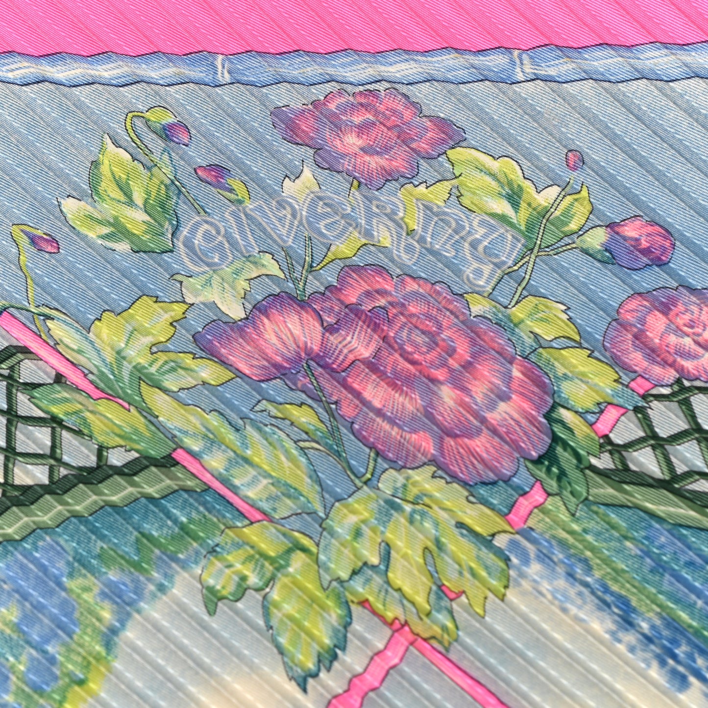 Silk Giverny Plisse Scarf