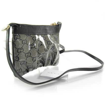 Gucci Crystal Monogram Small Flat Messenger Crossbody Navy 2 of 11