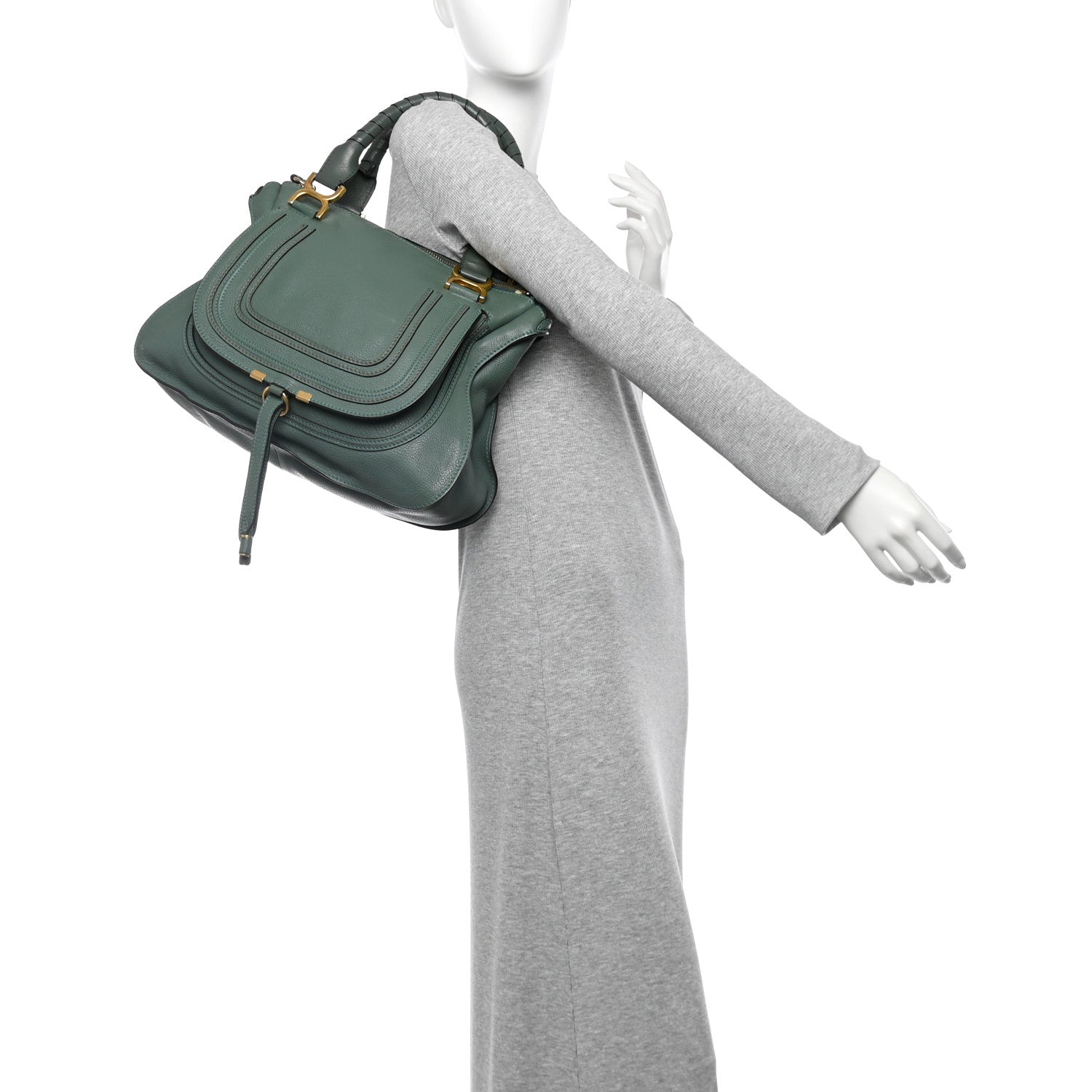Chloe Calfskin Medium Marcie Satchel Icy Mint 2 of 14