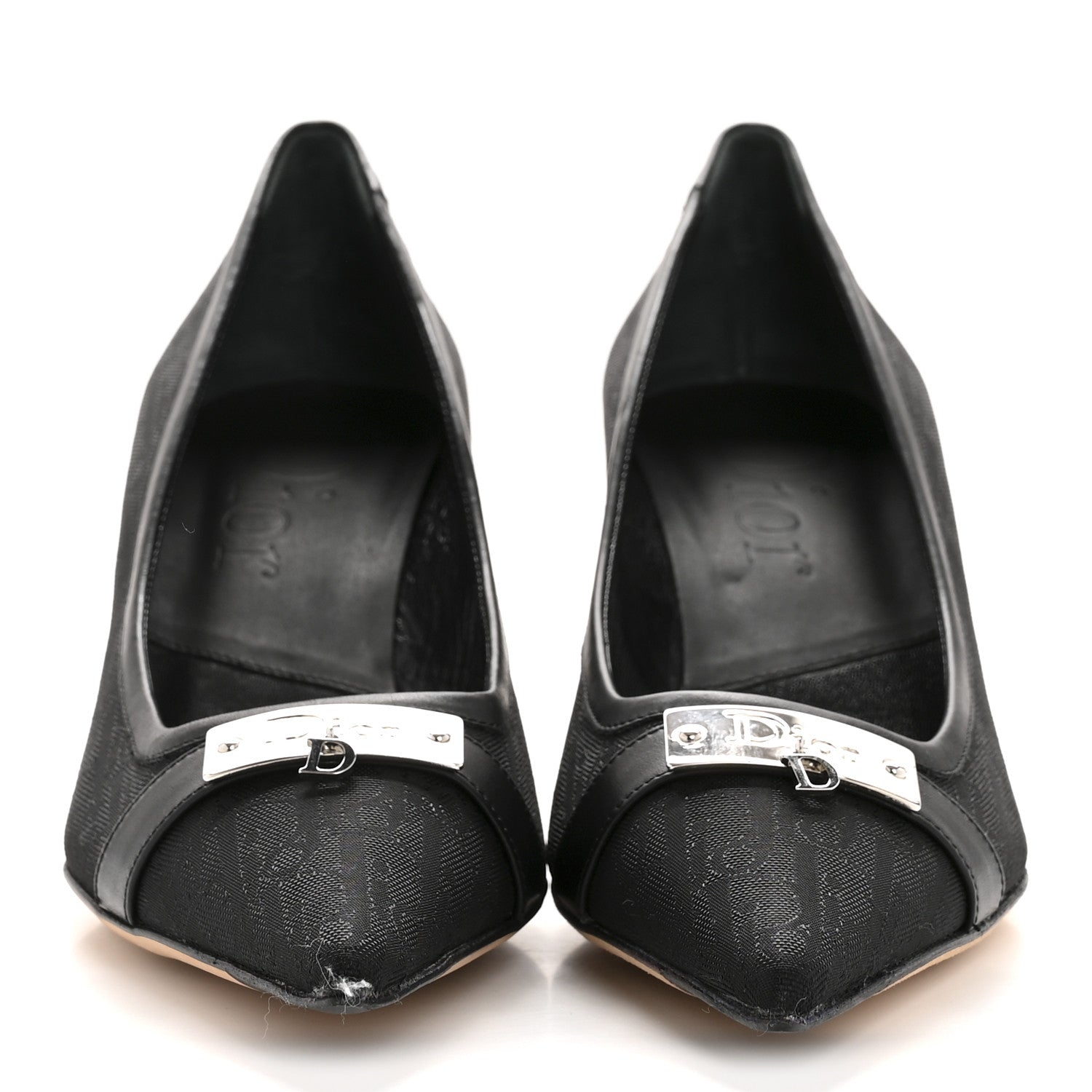 Christian Dior Oblique Canvas Street Chic Pumps 37 Black 3 of 11