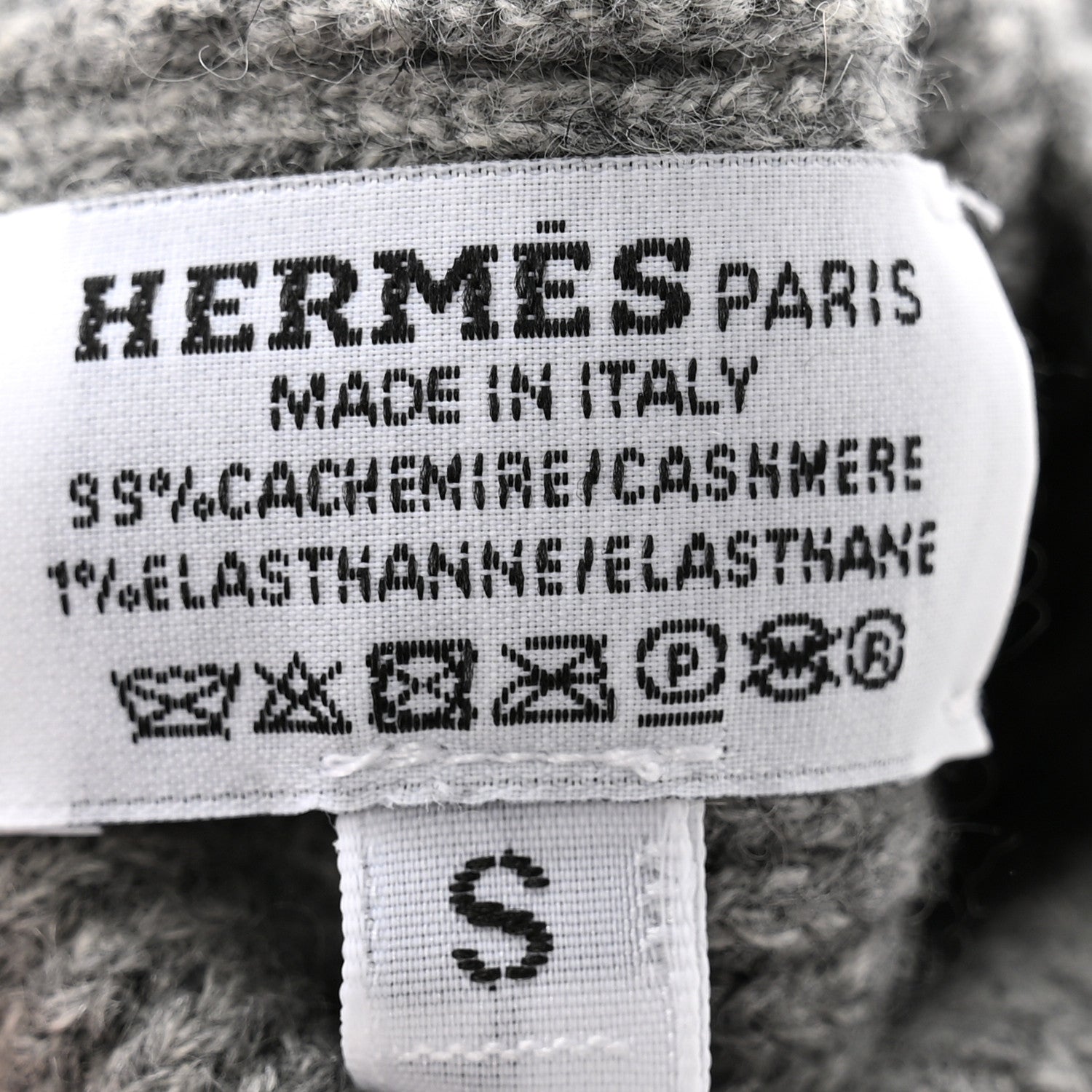 Hermes Cashmere Heaven Gloves S Charbon Flanelle 3 of 4