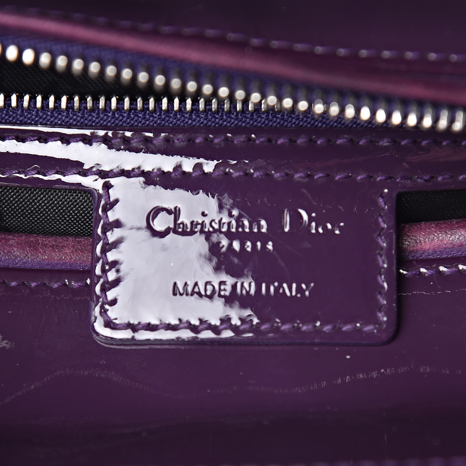 Christian Dior Patent Cannage Medium Lady Dior Purple 6 of 17