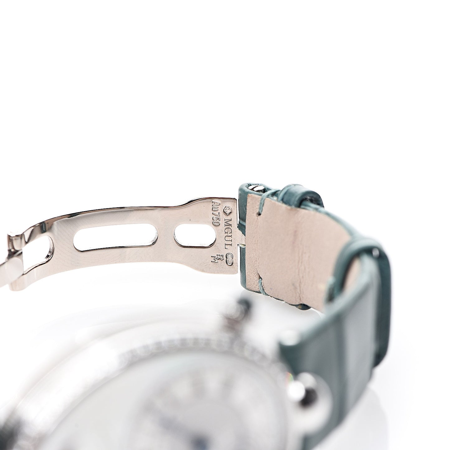 18K White Gold Alligator Diamond Bezel Mother of Pearl 29mm Reine de Naples Automatic Watch 8908