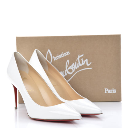 Christian Louboutin Patent Kate 85 Pumps 40 White 8 of 9