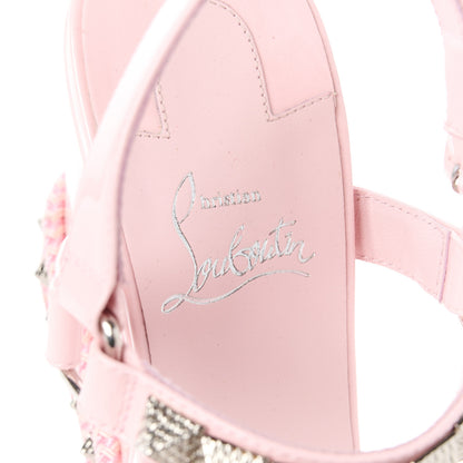 Christian Louboutin Patent Pyraclou 110 Wedge Sandals 38 Poupee 8 of 9