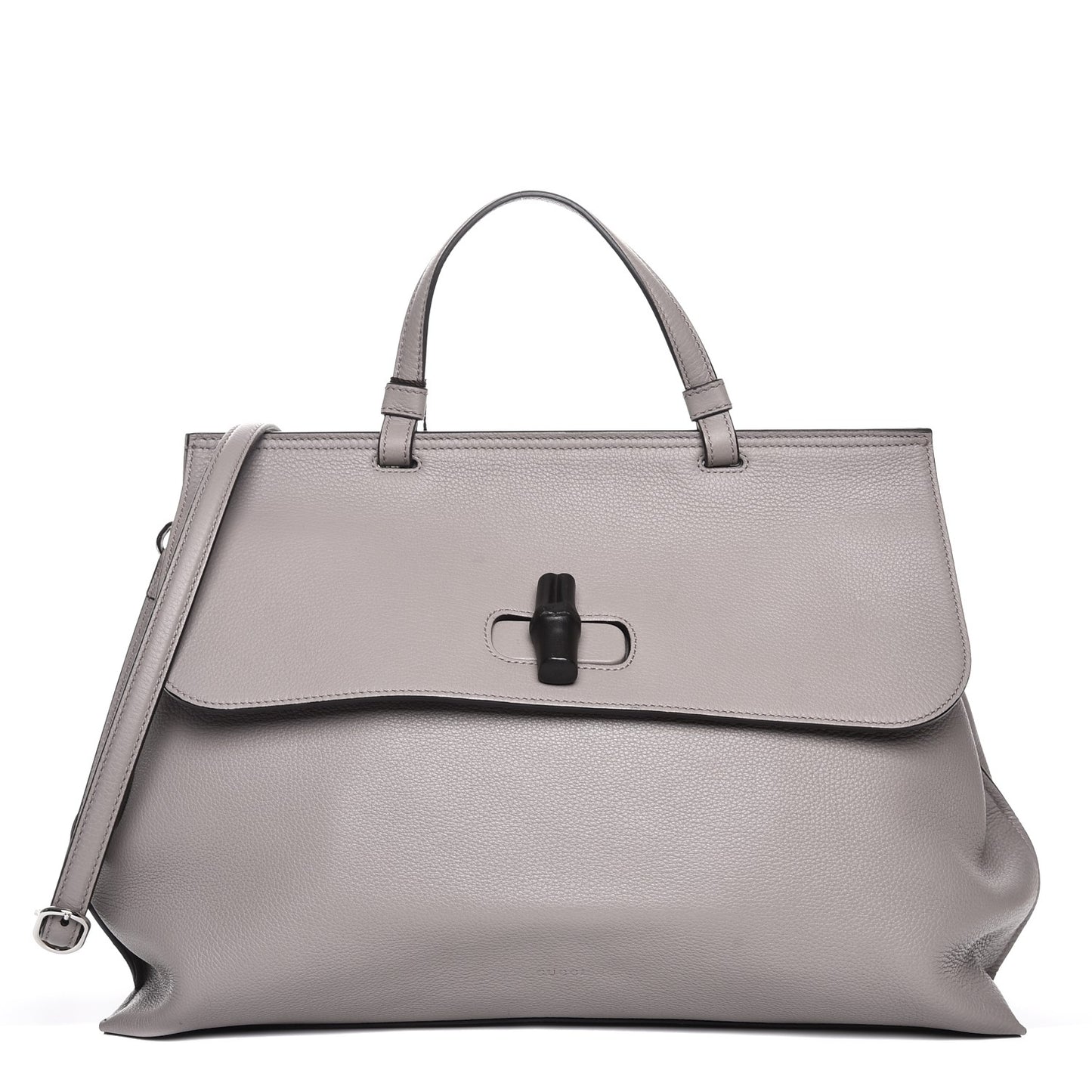 Cellarius Calfskin Large Bamboo Daily Top Handle Bag Storm Grey