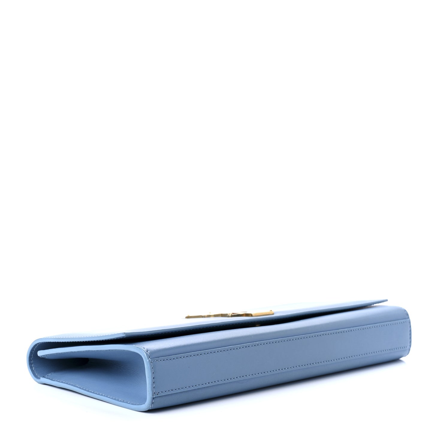 Smooth Calfskin Classic Monogram Cassandre Clutch Blue Glacier