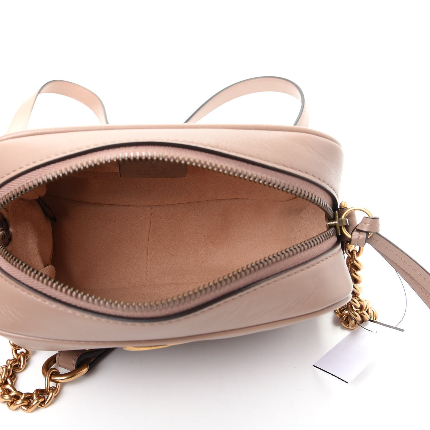 Calfskin Matelasse Mini GG Marmont Chain Shoulder Bag Porcelain Rose