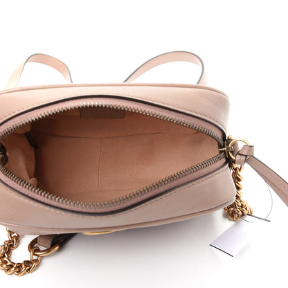 Gucci Calfskin Matelasse Mini GG Marmont Chain Shoulder Bag Porcelain Rose 5 of 9