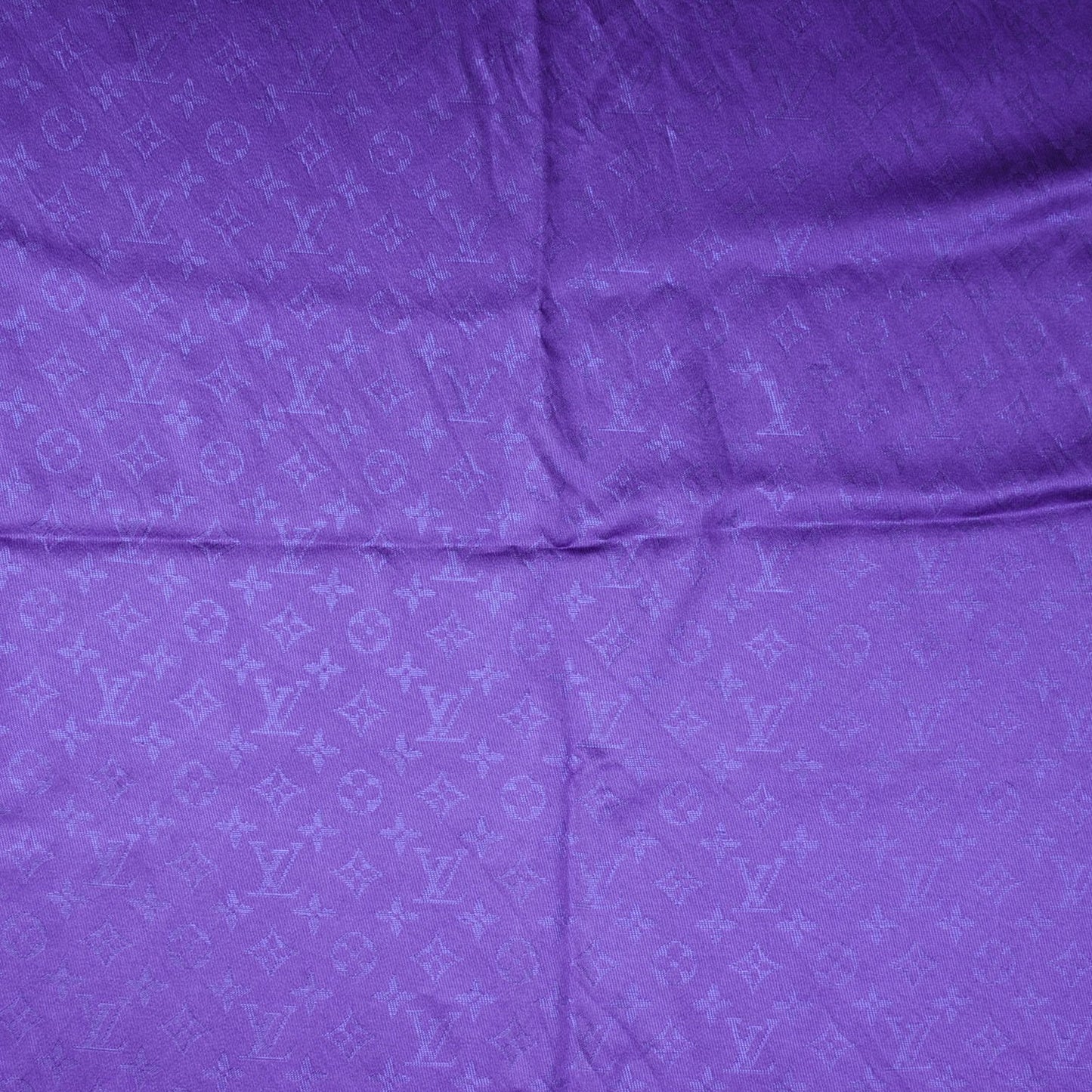Silk Wool Monogram Voile Shawl Violet