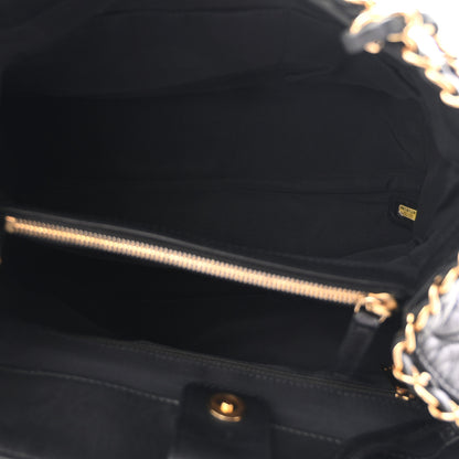 Chanel Calfskin Quilted Small Chain Me Tote Black 5 of 11