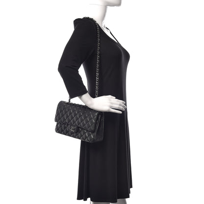 Chanel Iridescent Caviar Quilted Medium Double Flap Black 2 of 10