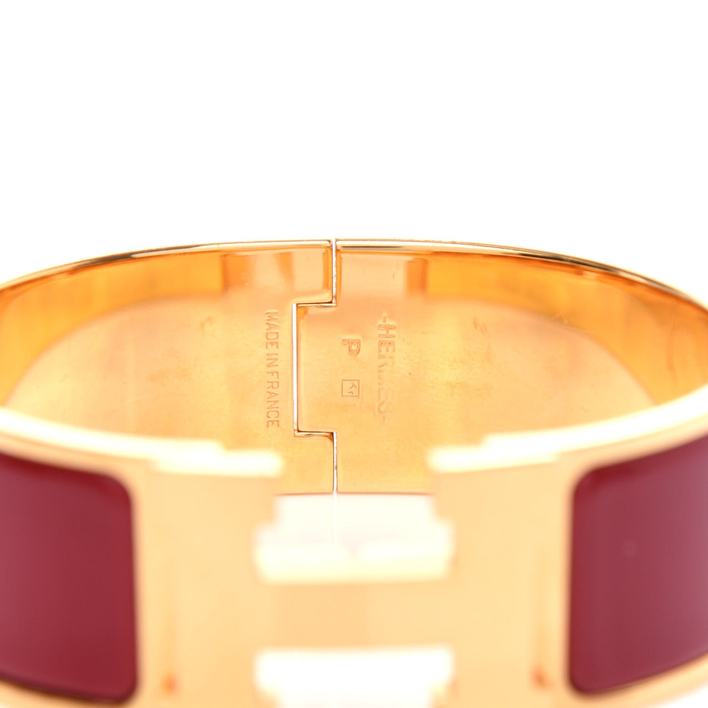 Enamel Wide Clic Clac H Bracelet PM China Red